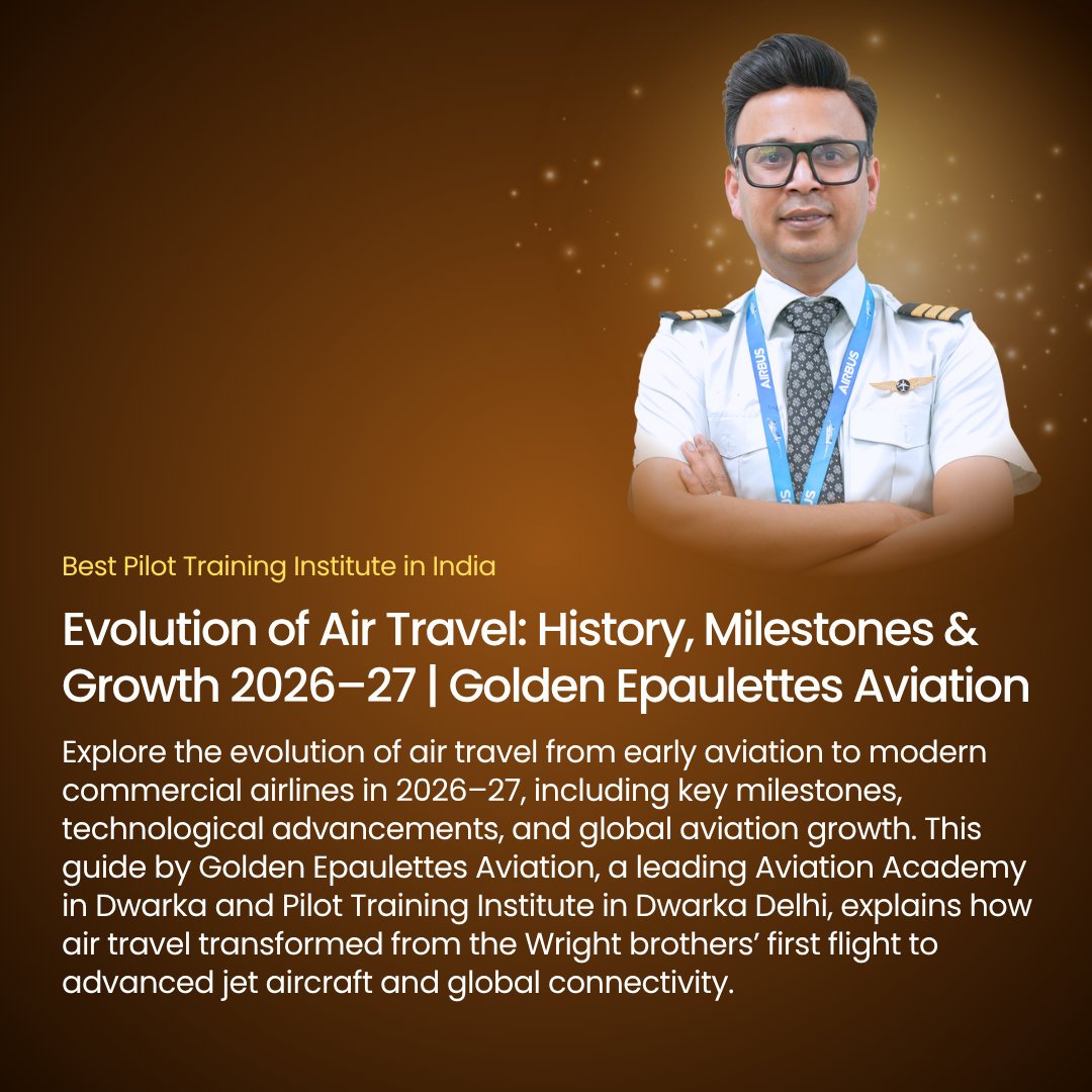 Evolution of Air Travel: History, Milestones & Growth 2026–27 | Golden Epaulettes Aviation